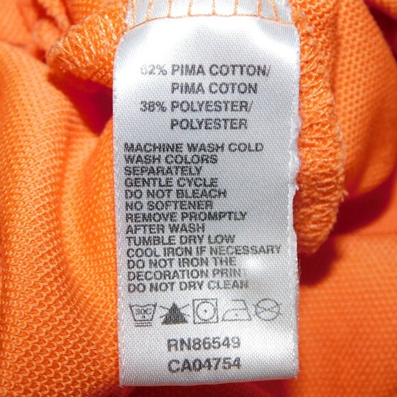 Tommy Bahama Mens L Light Orange Pique knit Short Sleeve Polo Shirt - Picture 4 of 9